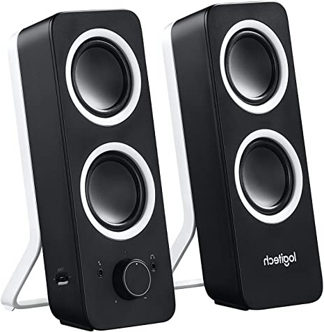 Logitech Z200 2.0 Altavoces Estéreo, 10 Vatios, Sonido Estéreo Detallado, Graves Ajustables, Conexión 2 Dispositivos, Entrada Audio 3.5 mm, Controles Sencillos, Enchufe EU, TV/PC/Móvil/Tablet, Negro