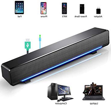 Altavoces HiFi PC, Estéreo 3D, con Cable 3.5mm Connector, Móviles Tablets TVs Ordenador Portátil/Sobremesa MP3-MP4 Videojuegos, Sistema de Sonido Envolvente, 2 Colores(Negro)