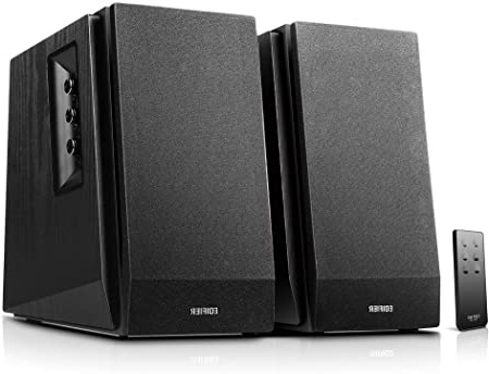 Edifier R1700BT Altavoces de Estante Bluetooth - Monitores de Estudio de Campo Cercano Activos - Altavoces 2.0 - Instalación de gabinete de Madera - 66w RMS - Negro