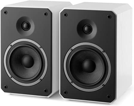 Numan Octavox 702 MKII Altavoces HiFi de Dos vías de estantería (100w Potencia máxima, Altavoz Medios y Graves, Tweeter WaveGuide, BassReflex, diseño Octogonal, Home Cinema) - Blanco
