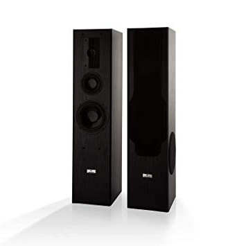 auna Line E 1005 Altavoces Verticales - Altavoces de 3 vías , 700 W , Potencia Media de 180 W , Subwoofer , Altavoz de Tonos Medios , Tweeter , Bass Reflex , Funda , Aspecto de Madera , Negro