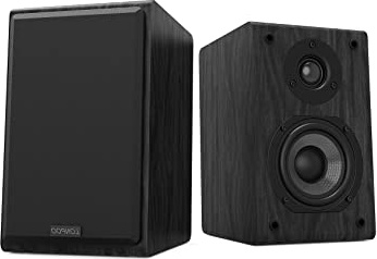 LONPOO LP42 Altavoces HiFi de estantería pasivos de 2 vías (75Wx2 potencia RMS, subwoofer 4", home cinema)