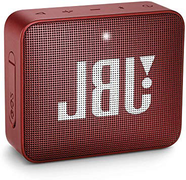 JBL GO 2 - Altavoz inalámbrico portátil con Bluetooth, resistente al agua (IPX7), hasta 5 h de reproducción con sonido de alta fidelidad, rojo