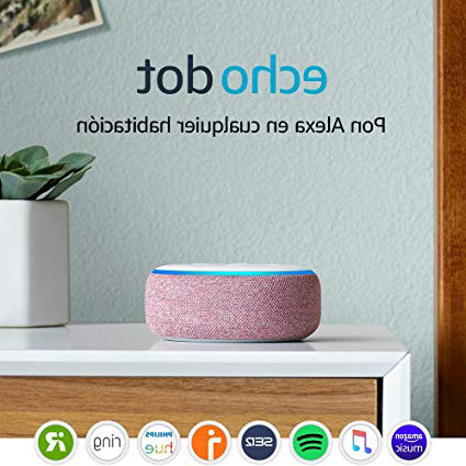 Echo Dot (3.ª generación) - Altavoz inteligente con Alexa, tela de color malva