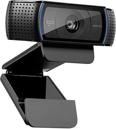 Logitech C920 HD Pro Webcam, Videoconferencias 1080P FULL HD 1080p/30 fps, Sonido Estéreo, Corrección de Iluminación HD, Skype/Google Hangouts/FaceTime, Para Gaming, Portátil/PC/Mac/Android