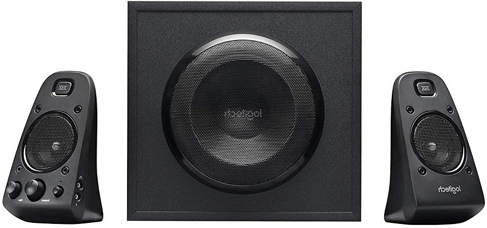 Logitech Z623 THX 2.1 Sistema de Altavoces con Subwoofer, Certificado THX Audio, 400 Vatios de Pico, Graves Potentes, Entradas de 3,5 mm/RCA, Enchufe UE, Multi-Dispositivos PC/PS4/Xbox/TV/Móvil/Tablet