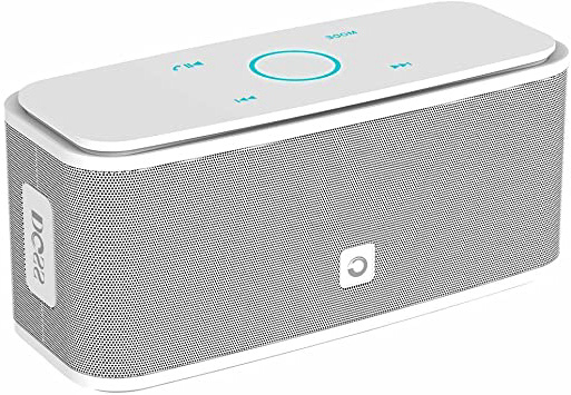 DOSS SoundBox - Altavoz Bluetooth con Tacto Sensible, Potente Subgrave 12W,Doble Controlador Integrado,12 Horas de Reproducción Continua y Manos Libres(Blanco)