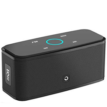 DOSS SoundBox - Altavoz Bluetooth con Tacto Sensible, Potente Subgrave 12W,Doble Controlador Integrado,12 Horas de Reproducción Continua y Manos Libres (Negro)