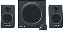 Logitech Z333 2.1 Sistema de Altavoces con Subwoofer, Sonido Impactante, 80 Vatios de Pico, Graves Potentes, Entradas de 3,5 mm/RCA,PC/PS4/Xbox/TV/Móvil/Tablet/Reproductor de Música , Negro