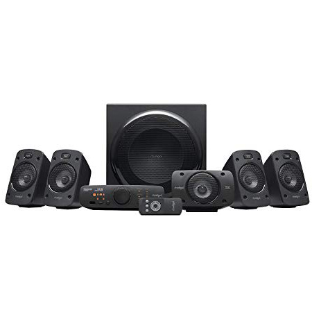 Logitech Z906 5.1 Sistema de Altavoces Sonido Envolvente THX, Certificado Dolby&DTS, 1000 W de Pico, Multi-Dispositivos, Entradas Audio Múltiples, Controles Integrados, PC/PS4/Xbox/TV/Móvil/Tablet