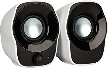 Logitech Z120 Sistema de Altavoces Compacto para PC, Entrada Audio 3,5mm, USB, Controles Integrados, Distribución de Cable, Ordenador/Smartphone/Tablet/Reproductor de Música , Blanco/Negro