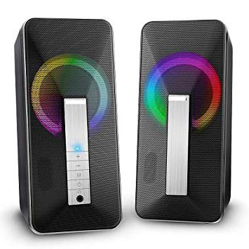Altavoces PC Sobremesa, ELEGIANT 10W Altavoz USB & Bluetooth para Ordenador con Cable e Modo Inalámbrica, Sonido Estéreo de Doble Canal Multimedia para Ordenador Portátil Tableta Móvil MP3 Fiesta