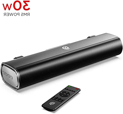 Mini Barra de Sonido 2.0 Canales para TV/PC, BOMAKER 30W Mini Soundbar Portátil Inalámbrico, Altavoces Bluetooth 5.0 con Control Remoto, Tapio I, Soporte Conexiones de Ópticos/USB/AUX - Negro