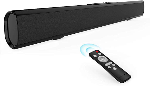 Meidong Barra de Sonido para TV, Barras de Sonido Altavoz para TV con Control Remoto Audio Estéreo de HiFi 35 Pulgadas 40 Vatios Montable en la Pared (KY2022 Medium Size)