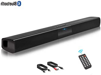 Barra de Sonido, Altavoz, Bluetooth Altavoz con Cable e inalámbrico, Altavoz estéreo HD con Mando a Distancia, Ranura para Tarjeta TF, Compatible para teléfono móvil, TV, Tableta, Soporte RCA/AUX