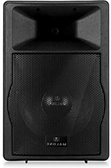 Malone PW-2215A - Altavoz PA , Potencia 750 W RMS, 1500 W máx. , Autoamplificado , altovoz 2 vías, subwoofer 15" (38 cm) , Apto Trípode , Versión 2018 Carbón