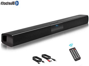 Barra de Sonido, Altavoz, Bluetooth Altavoz con Cable e inalámbrico, Altavoz estéreo HD con Mando a Distancia, Ranura para Tarjeta TF, Compatible para teléfono móvil, TV, Tableta, Soporte RCA/AUX