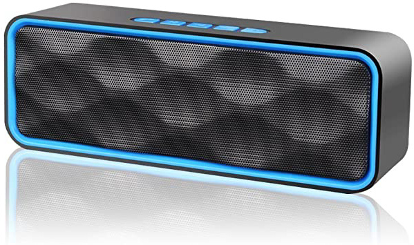 Aigoss Altavoz Bluetooth Portátil Inalámbrico Estereo Exteriores con Audio HD Altavoz de Doble Controlador Integrado, Bluetooth 4.2, Llamadas Manos Libres y TF Tarjeta, Azul