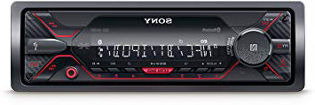 Sony DSXA410BT, Receptor Multimedia para Coche (Conexión Bluetooth Doble, NFC, Ecualizador de 10 Bandas, Función Karaoke, 4 X 55 W, MP3 y Flac, Extra Bass, USB, AOA 2.0), Negro