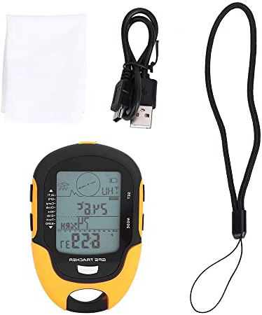 Wolfgo Altímetro Digital-SUNROAD Receptor de navegación GPS USB portátil Recargable Altímetro Digital Barómetro