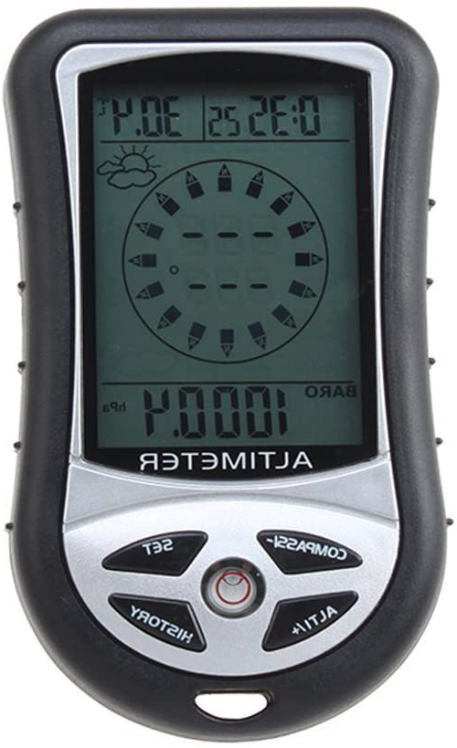 8 en 1 altimetro digital - TOOGOO(R)8 en 1 Funcion Digital LCD Compas Altimetro Barometro Termico Temperatura (Negro)