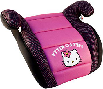 Sillita de auto Hello Kitty para niños, alzador - rosa y negro - 6 años o más