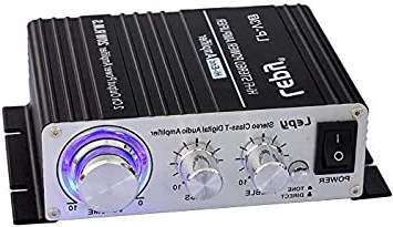 Lepy LP-2024A - Pequeño amplificador de alta fidelidad para coche, ordenador, hogar negro V3S-Nero+3A V3S 3A