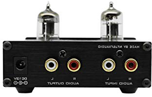 Docooler fx-Audio Mini HiFi Audio Preamplificador 6 K4 Amplificador valvular Buffer Treble Bass Ajuste RCA Preamplificador Enchufe EU Negro