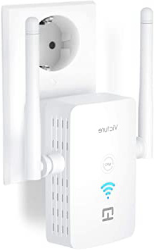 Victure Repetidor WiFi, Amplificador WiFi Extensor, 2.4 GHz / 300Mbps, con Puerto Ethernet e Interfaz de Alimentación,Repetidor Inalámbrico con Botón WPS, Fácil de configurar