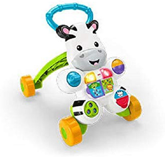 Fisher-Price-DLF00 Zebra de Juguete, Multicolor (Mattel 900 DLF00)
