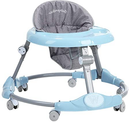 LY Andadores for bebés, Andador Infantil Ajustable con Placa de fácil Limpieza, for niños y niñas de 6 Meses o más, 44 Libras de Carga (Color : Blue)