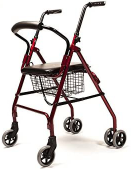 ANDADOR ROLLATOR CON FRENO POR PRESION ALUMINIO ULTRALIGERO