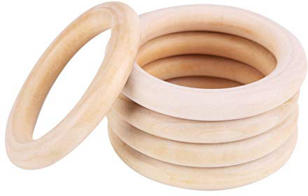 10 Unid Mordedor Bobina de Mordedor Bebé de Madera Natural Aliviar y Calmar las Encías Bebé Dolor Bebé Masticar Herramienta de Protección de Dientes de Juguete Pulsera de Collar