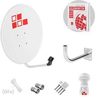 Diesl.com - Kit Parabólica 60cm + LNB + Soporte + Tacos a Pared + Conectores + 10x Bridas