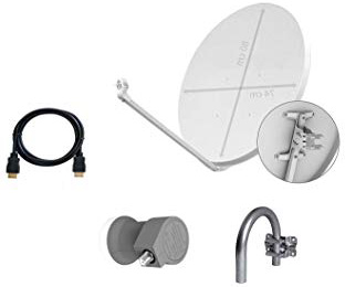 Tecatel K80C1LS - Kit parabólica 80 cm, Soporte y LNB Universal (K80C1LS)