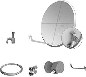 Tecatel - Kit parabólica 60 cm, Soporte, LNB Universal, Cable y Conectores (K60C1LSCC)