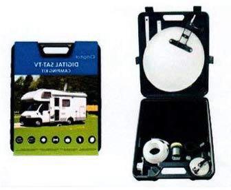 ID Sat Camping Set - Juego de antena parabólica y receptor