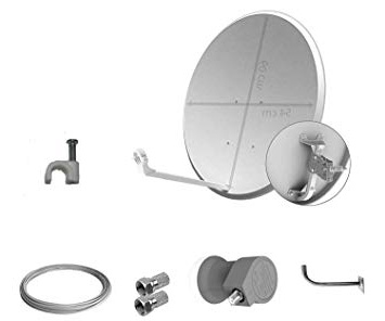 Tecatel - Kit parabólica 60 cm, Soporte, LNB Universal, Cable y Conectores (K60C1LSCC)