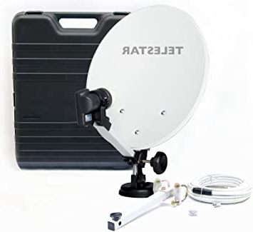 Telestar Camping 35 - Parabólica (diámetro 13.7", LNB, 0.1 dB), color blanco