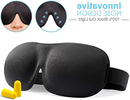 KAILH Antifaz para Dormir, Tapa de Ojo Máscara de Dormir para Mujeres y Hombres, Máscara De Ojos Cómoda y Ultra Suave para El Contorno 3D con Contorno Ajustable.