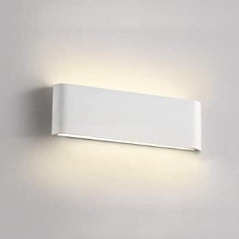 







Apliques Pared Interior Blanco, Wowatt Lámpara de Pared Moderna LED 12W 220V Apliques LED 2800K Blanco Cálido Aluminio 960LM Luz de Decoración para Salón Dormitorio Sala Pasillo Escalera 30 CM






