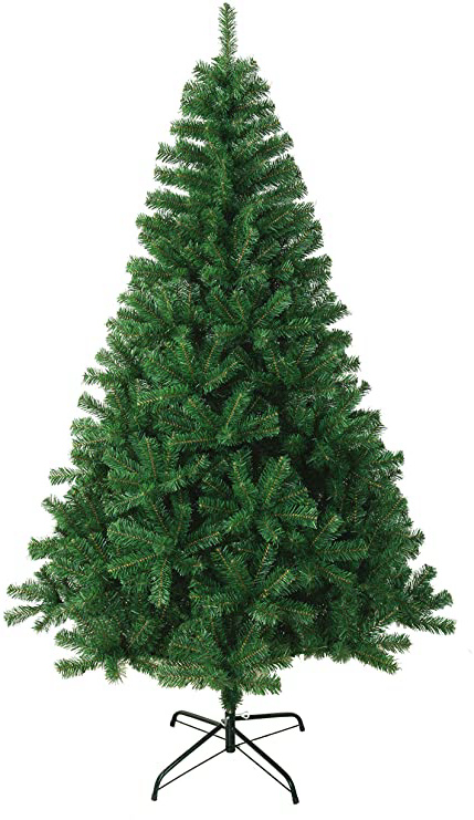 Árbol de Navidad Artificial Extra Relleno Abeto Artificial C/Soporte Metálico 180-240cm (Verde, 180cm 617Tips)
