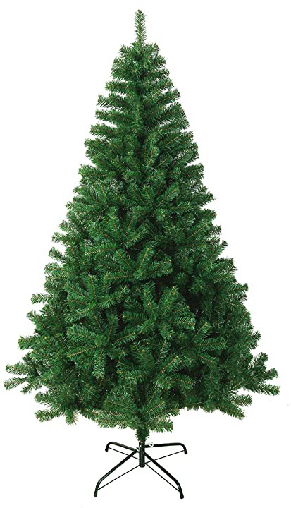 Árbol de Navidad Artificial Extra Relleno Abeto Artificial C/Soporte Metálico 180-240cm (Verde, 180cm 617Tips)