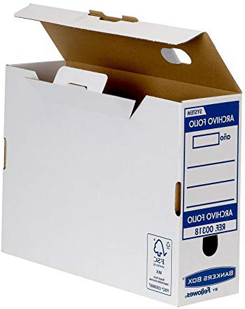 Bankers Box Folio Lomo 100 mm - Caja de archivo definitivo montaje automático