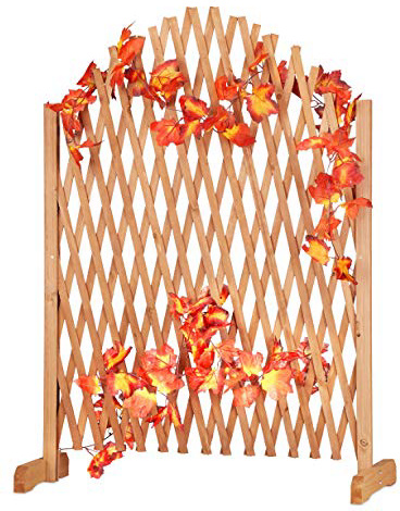 Relaxdays, Marrón Arco para Rosas, Extensible, De pie, Madera, Soporte para Plantas trepadoras, 100 x 165 x 30 cm