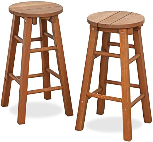 Furinno fg17629 Tioman al Aire Libre Madera Promo Arco Taburete de Bar (Conjunto de 2)
