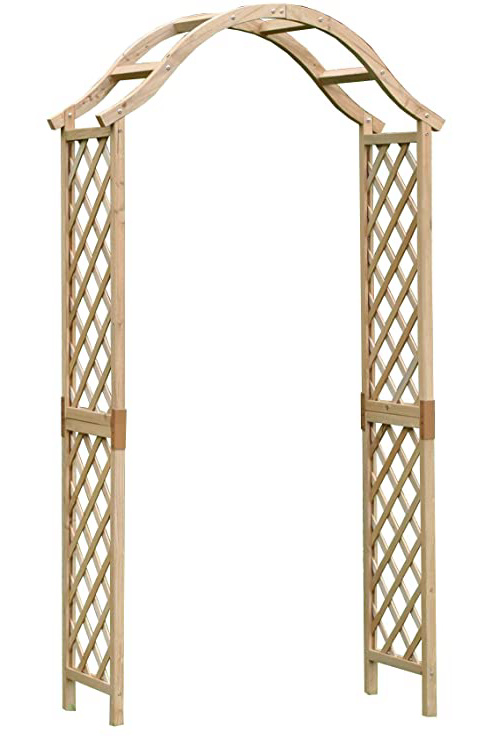 Selection GFH798 - Arco de madera para jardín con parte superior curva