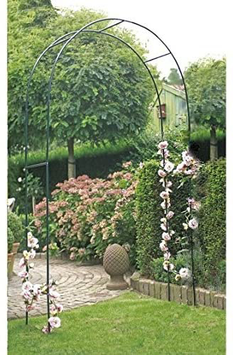 PROHEIM Arco para Rosas 140 x 240 x 37 cm en Verde Oscuro - Arco para Enredaderas con Elementos de Acero estables