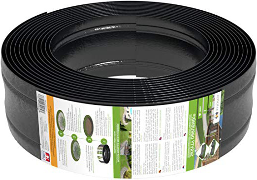 AMISPOL® Flexible Borde de Jardín, Bordillo Escondido 125/4 mm, Longitud 12 m