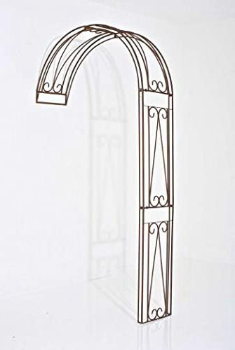 Homy - Arco metálico para Jardín RICARDO, color marrón desgastado
